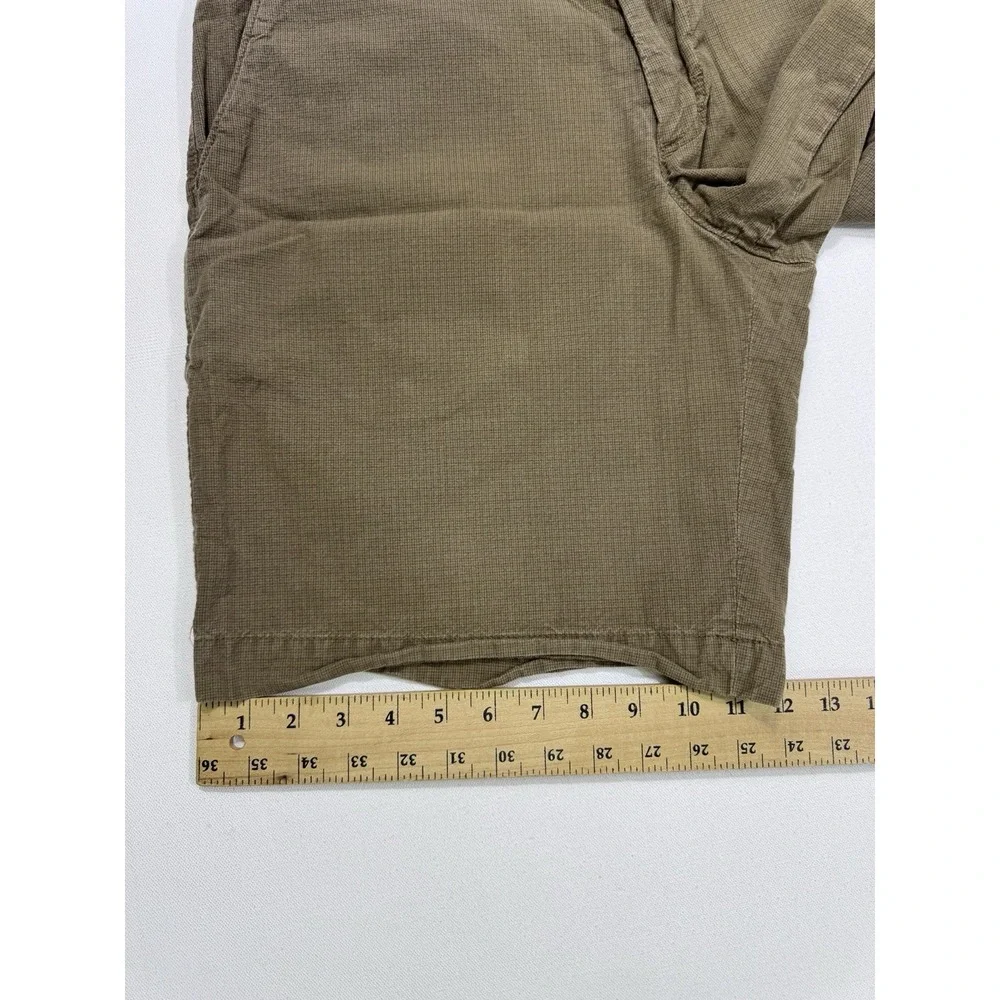 Banana Republic Mens 33 Brown Houndstooth Chino Shorts Cotton Casual 539941-00